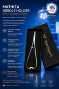 Mathieu Needle Holder 20cm With Tungsten Carbide - Premium TC - VETROSPECT by VS SURGICAL PRODUCTS LONDON