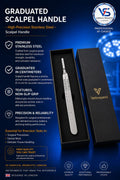 Scalpel Handle No.4 - Graduated High-Precision - VETROSPECT by VS SURGICAL LONDON
