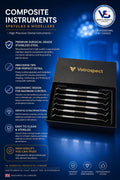 Composite Instruments Set 6 Pcs - Spatulas & Modellers - High-Precision Dental - VETROSPECT by VS SURGICAL LONDON